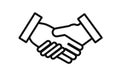 A firm handshake between two businessmen. stylization of the business meeting concept. Royalty Free Stock Photo